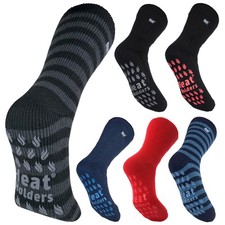 Mens Winter Non Slip Thermal Slipper Socks with Grips