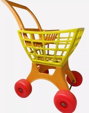 1972 Vintage Mattel Tuff Stuff Toy Shopping Cart Yellow Orange Retro Classic