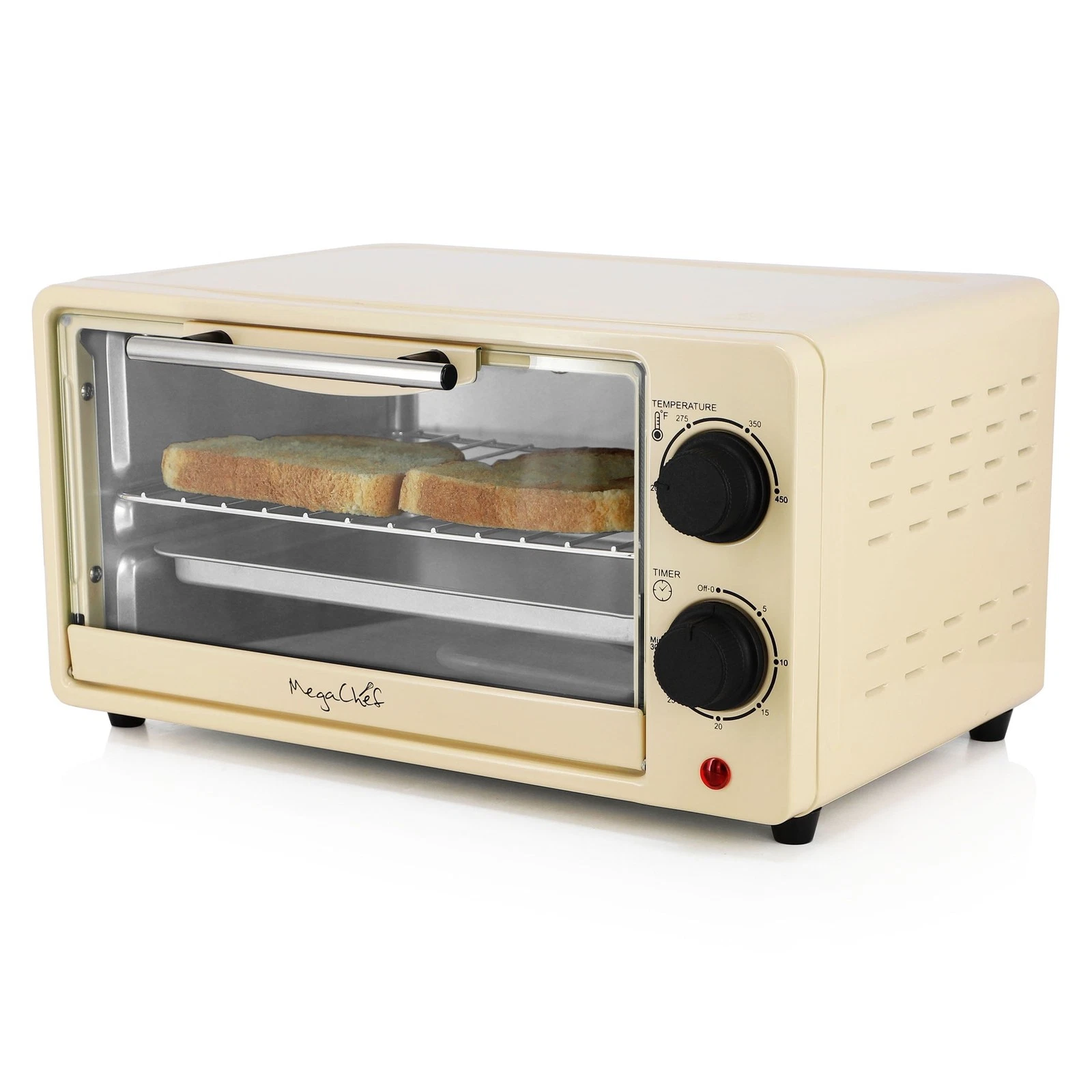 9 Quart Electric Counter Top Toaster Oven in Cream