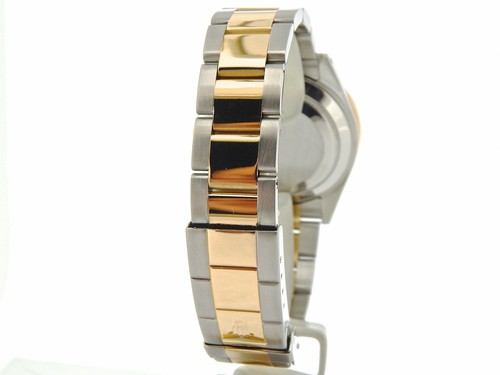 Rolex Submariner 2tone 18k Yellow Gold & Steel Watch Date Black Sub SEL 16613 - Picture 6 of 7