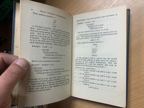 1942 "TEACH YOURSELF MATHEMATICS" VINTAGE HARDBACK BOOK (P3) - Picture 12 of 20