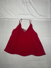 Intimately Free People Bandeau Inset Lace Camisole Womens Small Raspberry A12
