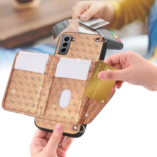 Phone Case for Samsung Galaxy S21 5G 6.2 inch Wallet Cover with Crossbody - Picture 7 of 8
