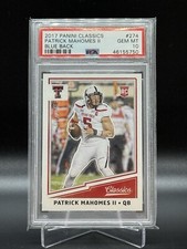 2017 Patrick Mahomes Panini Classics Blue Back /175 RC PSA 10 Gem Mint Chiefs