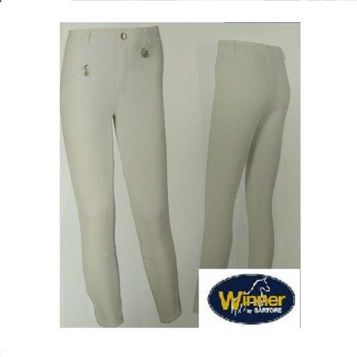 Winner pantalone pantaloni equitazione cotone leggeri peso piuma bambino  BIANCHI | eBay