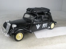 French Made Solido 1/43 Citroen 15 Six—Resistance Fighters Car SUPERB not dinky