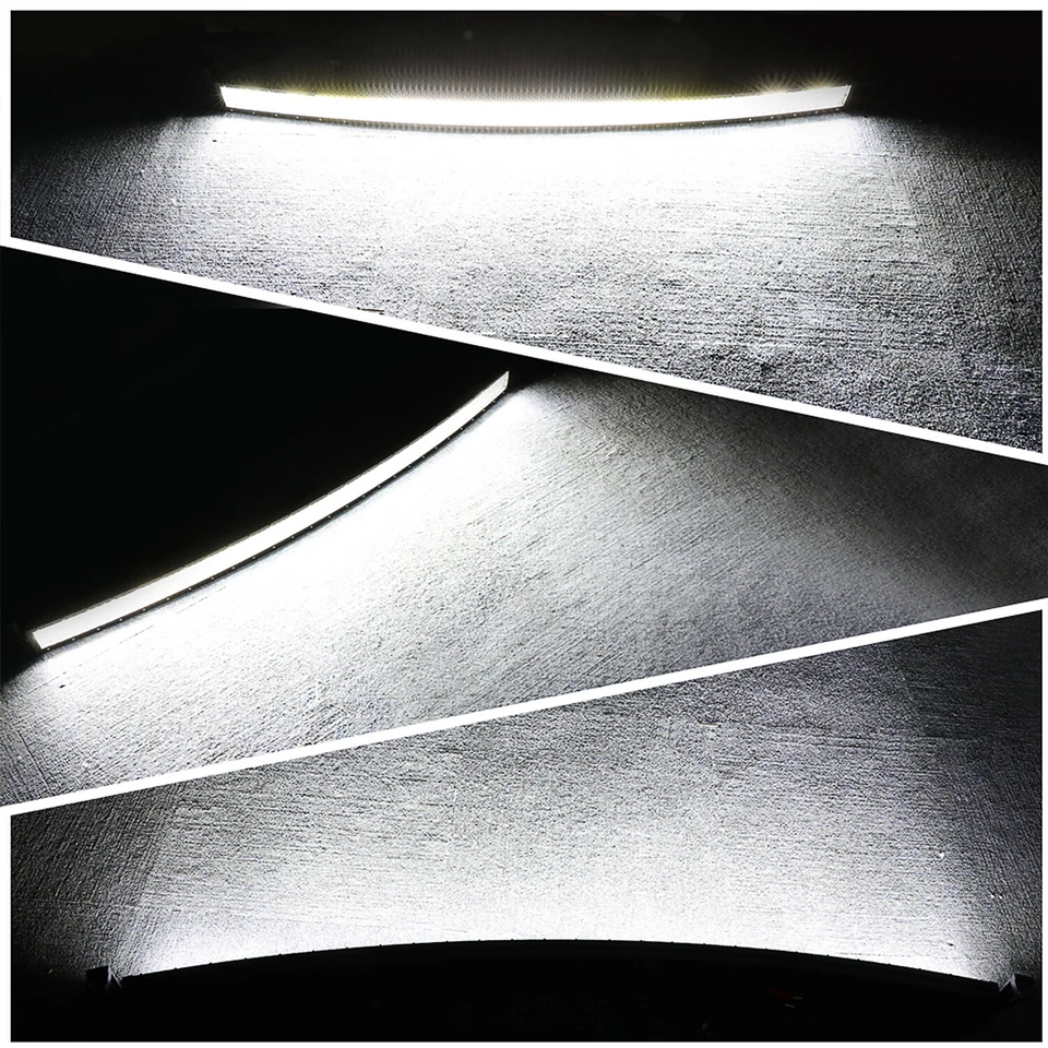 Barra de luz LED curva 4 fileiras combo offroad para Dodge Ram 1500 2500 3500 Roof 54" - Imagem 2 de 4