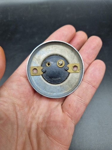 Original Art Deco Door Bell Press Chrome Porcelain Bakelite round 5 cm wide - Picture 4 of 6