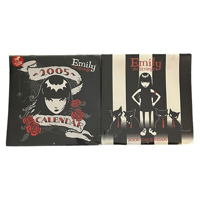 Emily The Strange 2005 2006 Calendar Misery Love Company Goth Hot Topic Lot Of 2