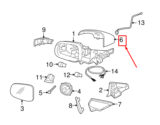 Taros Trade Türspiegelabdeckung Links Für Citroen Jumper, Peugeot Boxer, Fiat Ducato