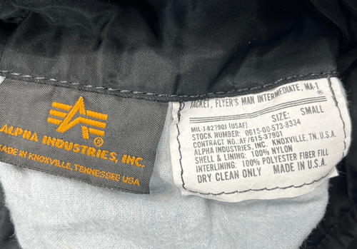 Vintage US Air Force Reversible Flyers Flight Jacket Mens S Bomber Military MA-1 - Picture 15 of 16