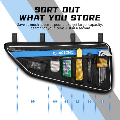 UTV Lower Door Side Tool Storage Bags For Polaris RZR XP 1000 RZR Turbo S 14-25 - Picture 9 of 10