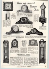 1957 PAPER AD Herschede Hall Floor Grabdfather Clock The Petite Colonial Style