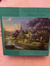 Ceaco Puzzle Thomas Kinkade Clocktower Cottage 1000 pieces 27x20 New Sealed