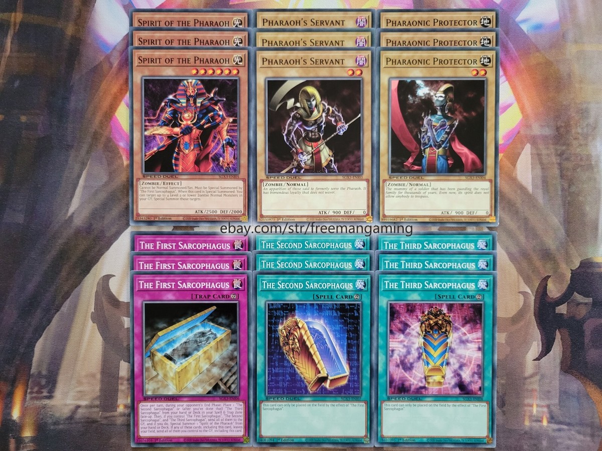 Yugioh SGX3-ENI05 Set Spirit of the Pharaoh First Second Third