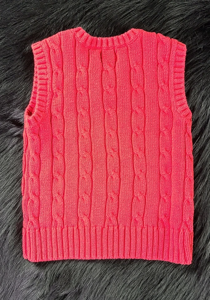 Chaleco Suéter Chaps 4T Rojo 100% Algodón Pull Over Enviado Rápidamente 💨 Foto 2 de 4