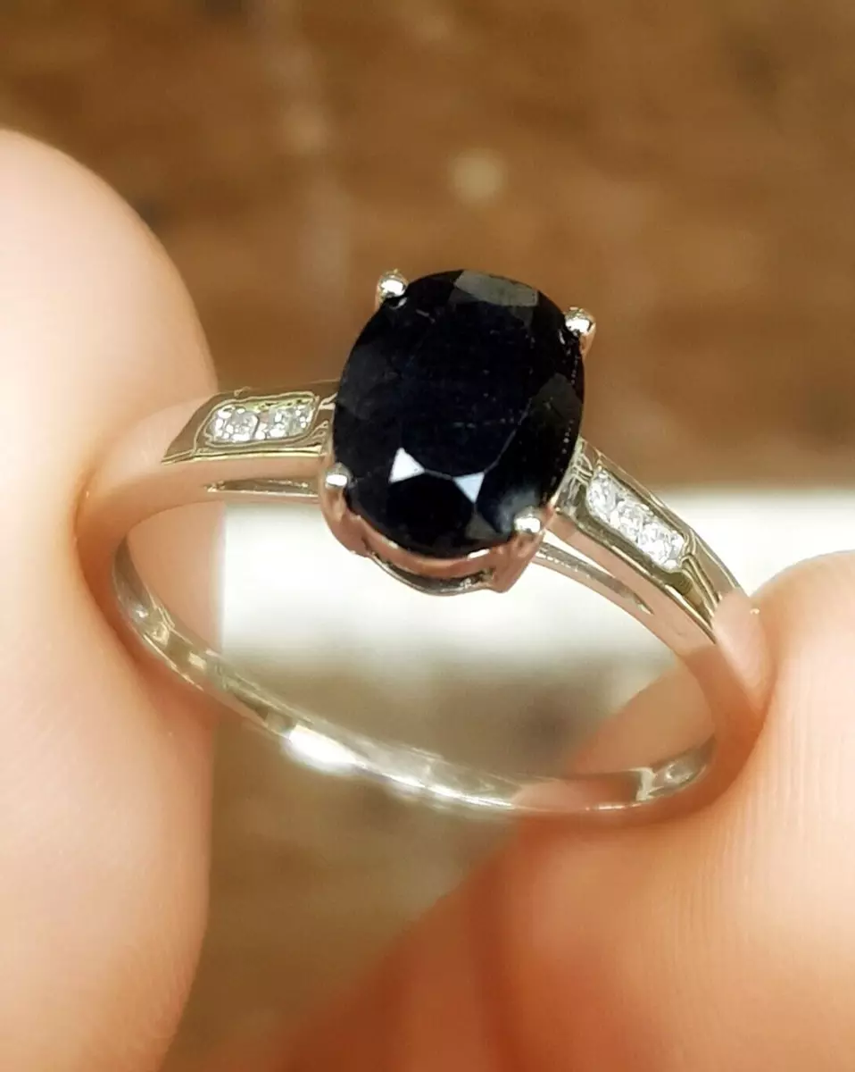 Natural black best sale ring