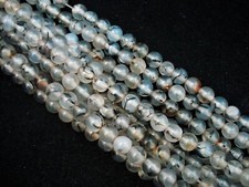 Natural Fire Agate 6mm Round Beads 38cm Strand DIY Jewelry