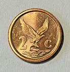 1996 South Africa Coin 2 cents Eagle with Fish in Talons Bird Animal Wildlife