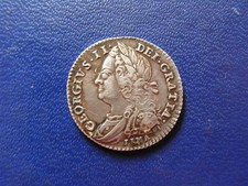 George II LIMA Silver Sixpence 1746 S.3710A
