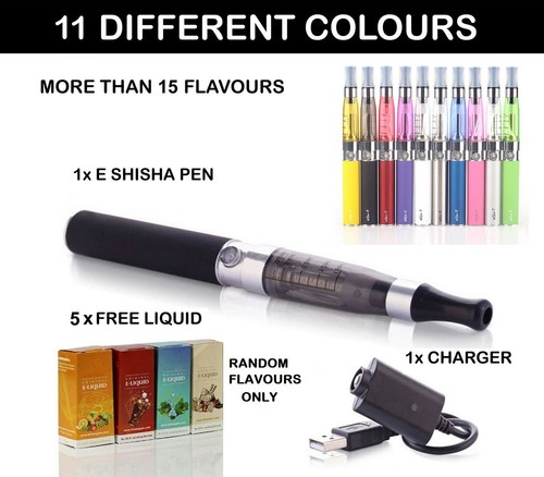 ELECTRONIC E SHISHA HOOKAH RECHARGEABLE SHEESHA VAPOR PEN &amp;amp; 5 LIQUID