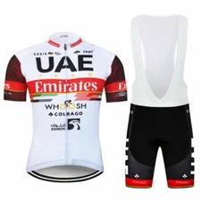 Men's UAE team Cycling Jerseys And Bib Shorts Set Cycling Strap Shorts Jerseys