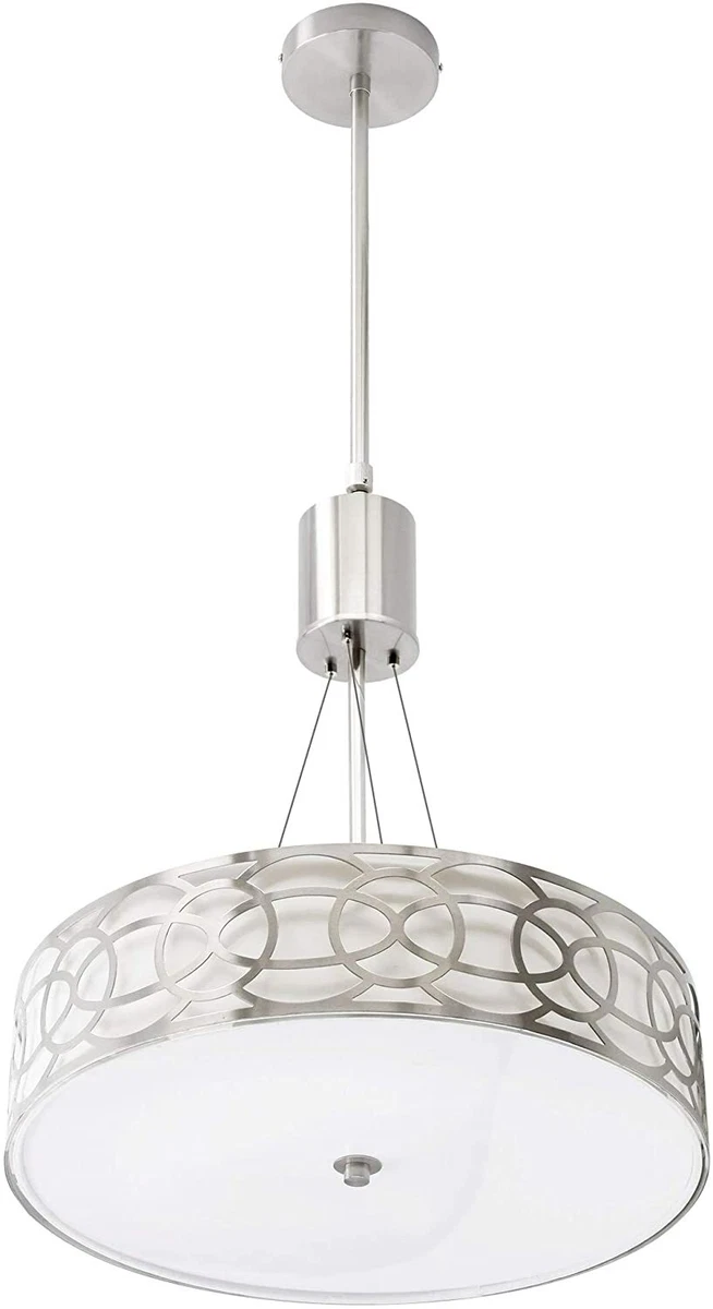 Nickel online drum chandelier