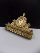 Dolls House Window Curtain Ornate Bed Crown With Clock 1 /12 Th Scale 