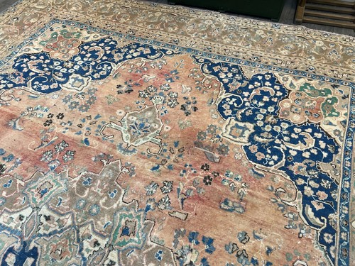 Oversize Rug, Large Persian Rug, Antique Rug, Handmade Rug, Wool 9.5 x 12.2 ft - Picture 7 of 9