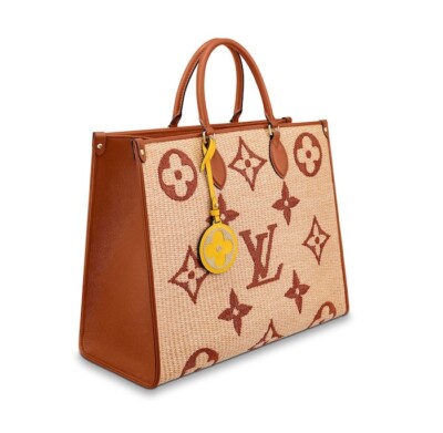 Louis Vuitton Raffia Onthego GM Tote Bag M57644 Shoulder Purse