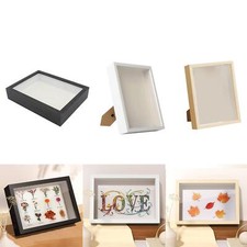 DIY Shadow Box Wood Frame Large Display Case for Pictures Flowers Medals