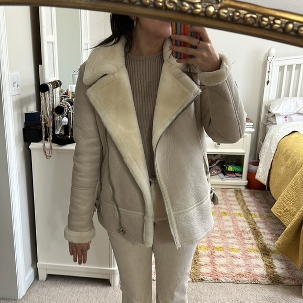 New look shearling jacket Clearance
