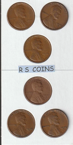 GET  ALL  16 D  MINT  LINCOLN CENTS  1934 to 1939 + 1940 to 1949 / 16 COIN SET