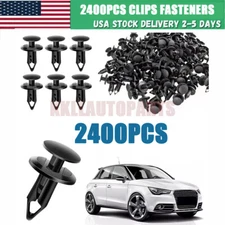 2400X Clips for 8mm Hole Plastic Rivets Retainer Fender Bumper Push Pin Fastener