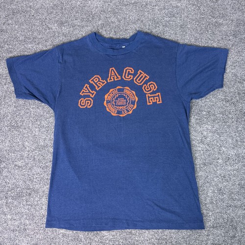 Syracuse University T-Shirt Mens Small Blue Orange Seal Orangemen New York
