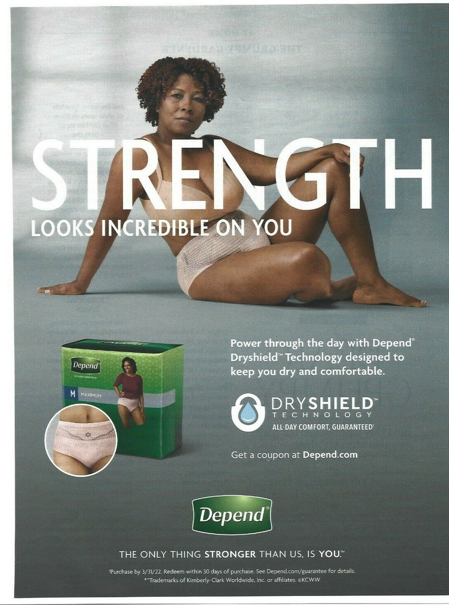 Depend Adult Diapers Print Ad, Depends Ad, Adult Diapers Ad