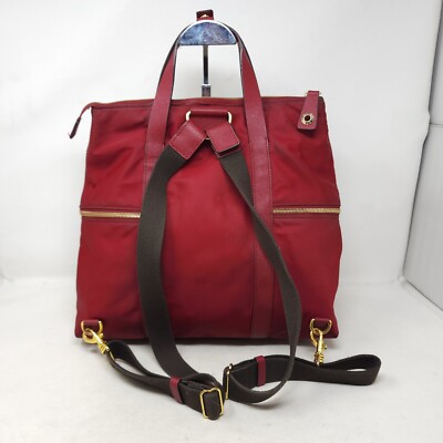 Henri Bendel Womens Backpack Purse Jetsetter Maroon Red  display picture 1