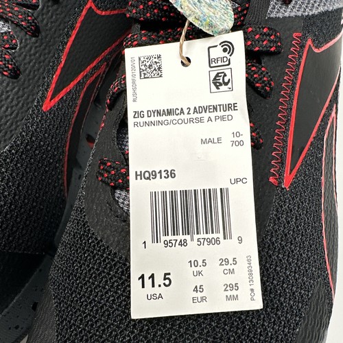 REEBOK Zig Dynamica 2 Adventure Men's Running Shoes Black Vector Red SIZE 11.5 - Picture 7 of 9