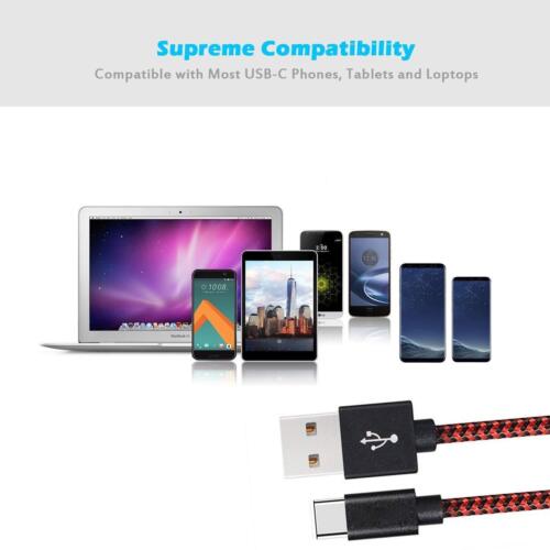 Strong Braided Fast Charge USB C Type C Data Phone Charger Cable Lead 1M 2M 3M - Picture 5 of 12