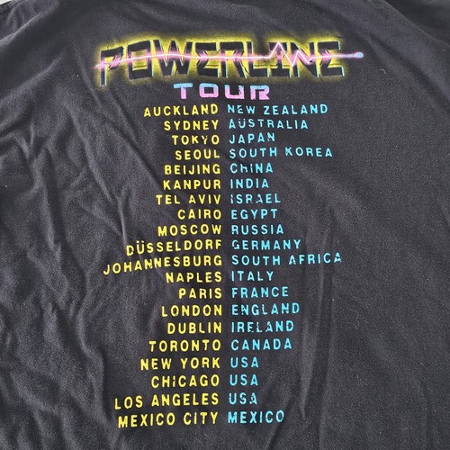 Camiseta para hombre Disney negra 2XL Powerline Stand Out Tour 94 Goofy película concierto - Imagen 5 de 6