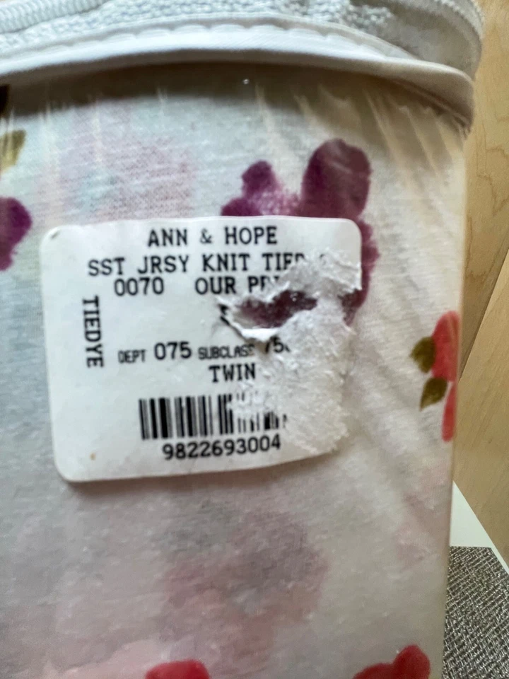 Nuevo (Antiguo Stock) Jersey Tejido Divertido Floral Sábanas Gemelas Foto 3 de 4