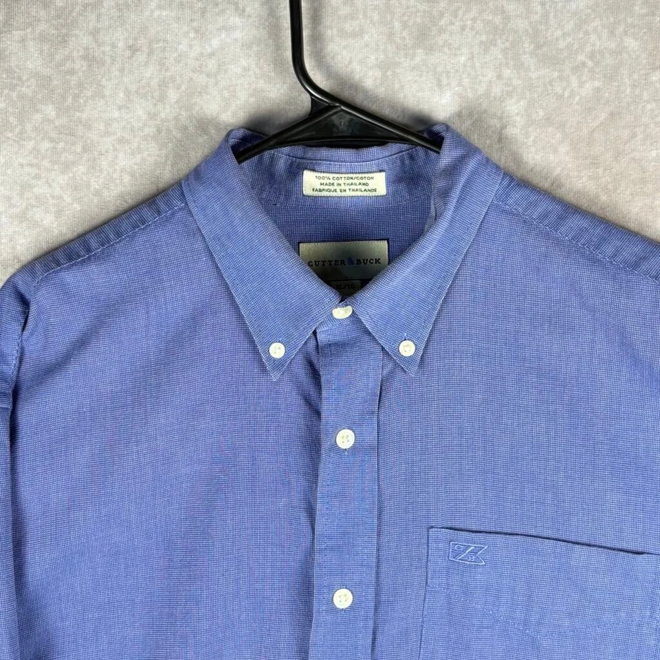 Cutter & Buck Mens XL Dress Shirt Long Sleeve Blue Button Down Casual - Image 2 of 4
