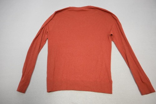 Banana Republic Casual Cotton Blend V Neck Sweater Burnt Orange Mens Sz Large - Picture 7 of 7
