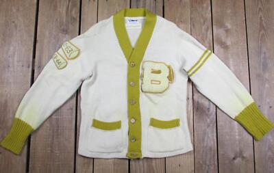 Vintage 1960s Wool Varsity Cardigan Sweater Cheerleader 'B