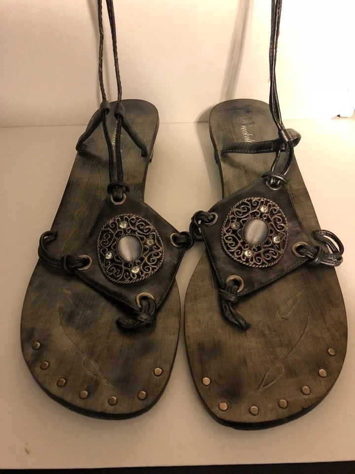 Sandalias Breckelle's Joyas Gladiador Boho Tanga Estilo Juegos con disfraces Tema LARP GOT Foto 4 de 4