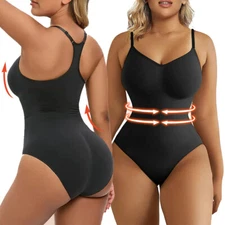 Women's Shapewear Bodysuits Racerback Tank Top Sleeveless Body Shaper Underwear