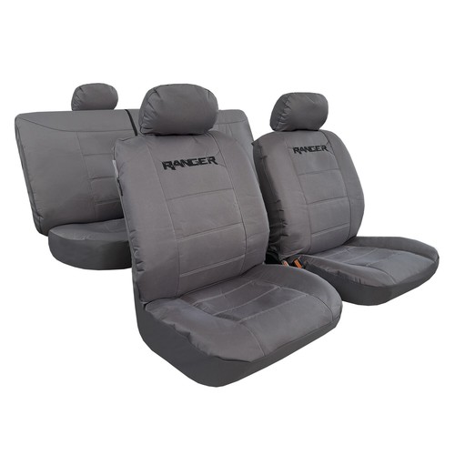 Canvas Seat Covers For Ford Ranger 2009-2022 Waterproof Black Grey - Bild 4 von 18