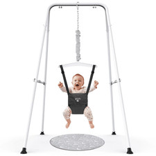 Baby Jumper with Stand, Portable Baby Bouncers and Jumpers with Floor Mat, Jumpe