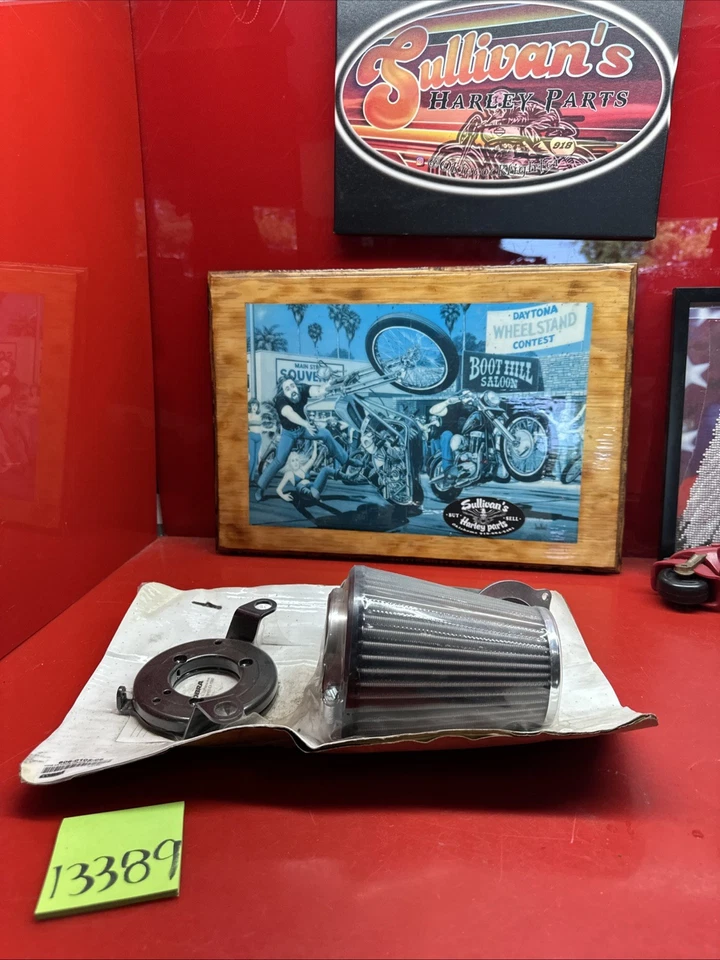 Filtro limpiador de aire Cobra CONE SISTEMA DE ADMISIÓN cromado Harley SOFTAIL DYNA 00-17 NUEVO Foto 2 de 4