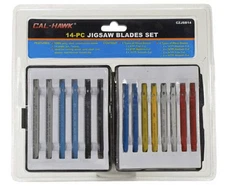 14-Pc  Jigsaw Blade Assortment Metal Wood Plastic Blade Set